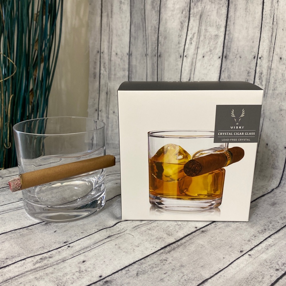 VISKI CIGAR GLASS-WHISKEY/ROCKS GLASS
